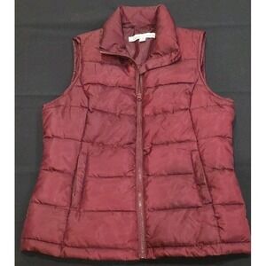 Indego Saints Womens Puffer Vest Maroon Size S